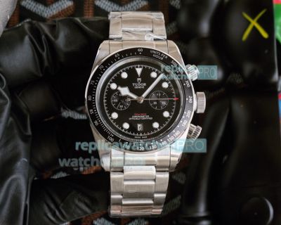 Replica Tudor Heritage Black Bay Stainless Steel Black Dial Watch 42mm